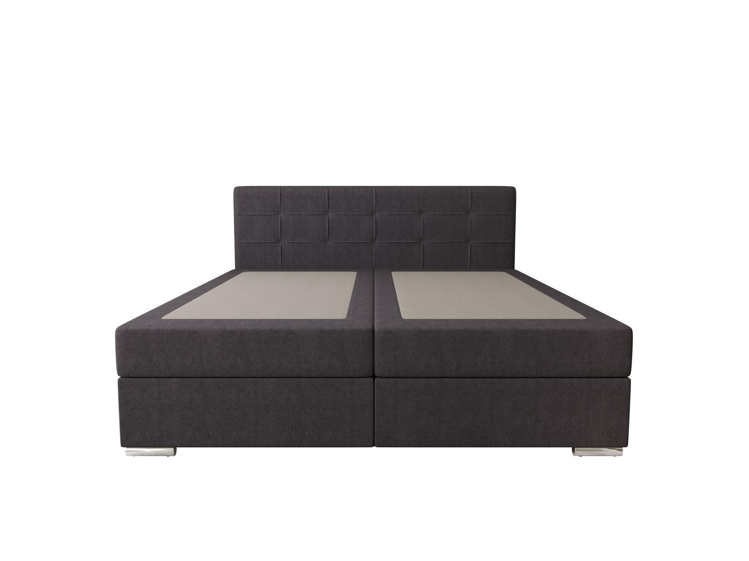 BOXBETT ZILANO 1 mit Matratze H3 und Topper 180x200 Cosmic 97 - Grau, Holz/Textil (180/200cm) - Bedante