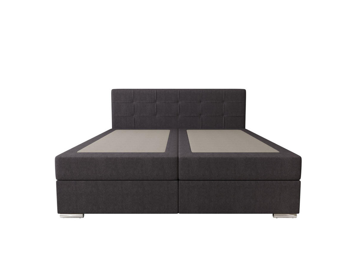 BOXBETT ZILANO 1 mit Matratze H3 und Topper 180x200 Cosmic 97 - Grau, Holz/Textil (180/200cm) - Bedante