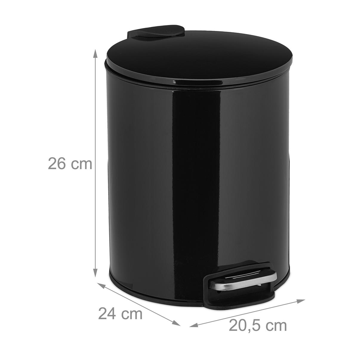 Schwarz, Kunststoff/Metall (20.5/26/24cm) - Relaxdays