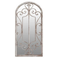 SPIEGEL Sandfarben 70x30 cm Eisen für den Innenbereich - Creme, Metall (30/70/1cm) - furnicato