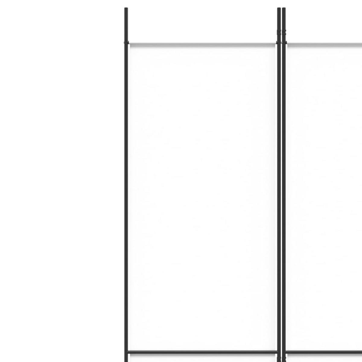 PARAVENT 6-TLG. Weiss 300/220 Cm Stoff - Weiß, Textil (300/220/300cm) - vidaXL