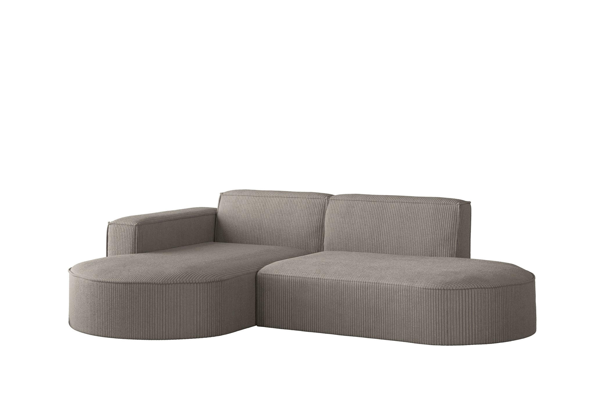 ECKSOFA Palma Xs In Scala - Grau, Holzwerkstoff/Textil (236/165cm) - Fun Möbel