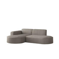 ECKSOFA Palma Xs In Scala - Grau, Holzwerkstoff/Textil (236/165cm) - Fun Möbel