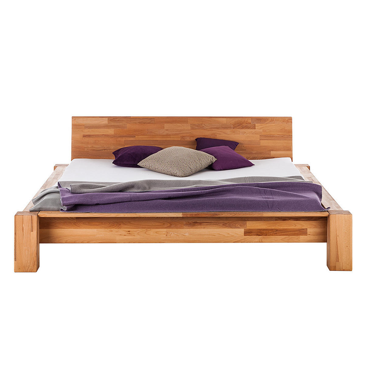 BETT - Massivholz - Kernbuche, Holz (180/200cm) - home24