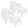 GARTENMÖBEL-SET MALUS, 4-tlg - Weiß, Kunststoff - KONSIMO®
