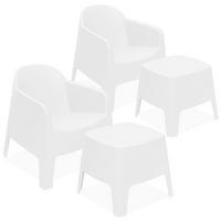 GARTENMÖBEL-SET MALUS, 4-tlg - Weiß, Kunststoff - KONSIMO®