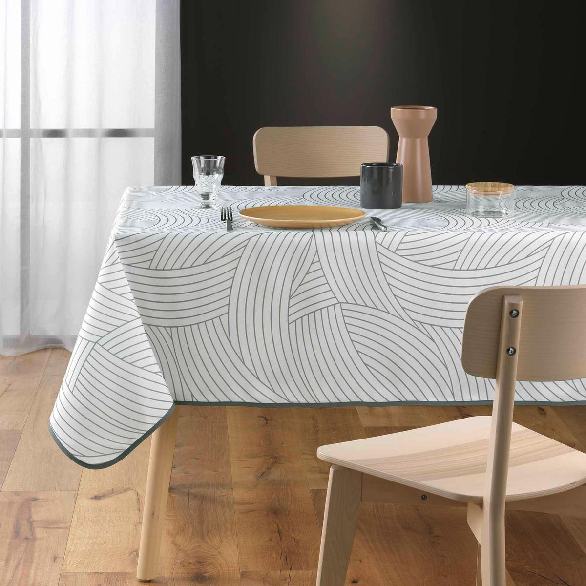 TISCHDECKE Linea 150/240 cm - Weiß, Textil (150/240cm) - Douceur d´intérieur