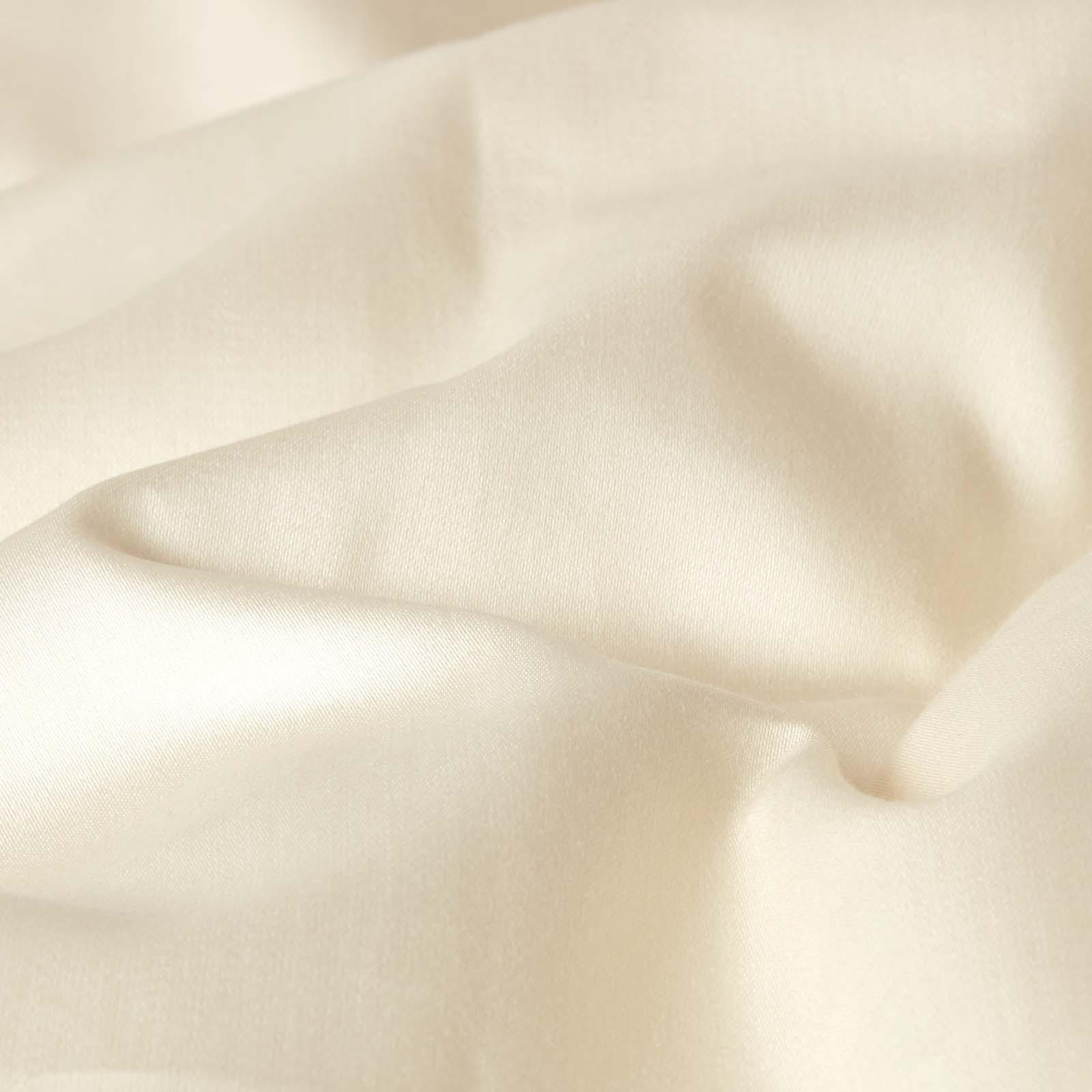 SATIN-BETTLAKEN ohne Gummizug, Bio-Baumwolle, Fadendichte 400 - Creme, Textil (270/300cm) - Homescapes