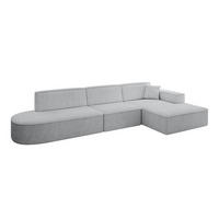 ECKSOFA Ottomane Rechts IREA-L2-v4 - 327x165x77 cm Grau - Grau, Holzwerkstoff/Textil (327/165cm) - ALTDECOR