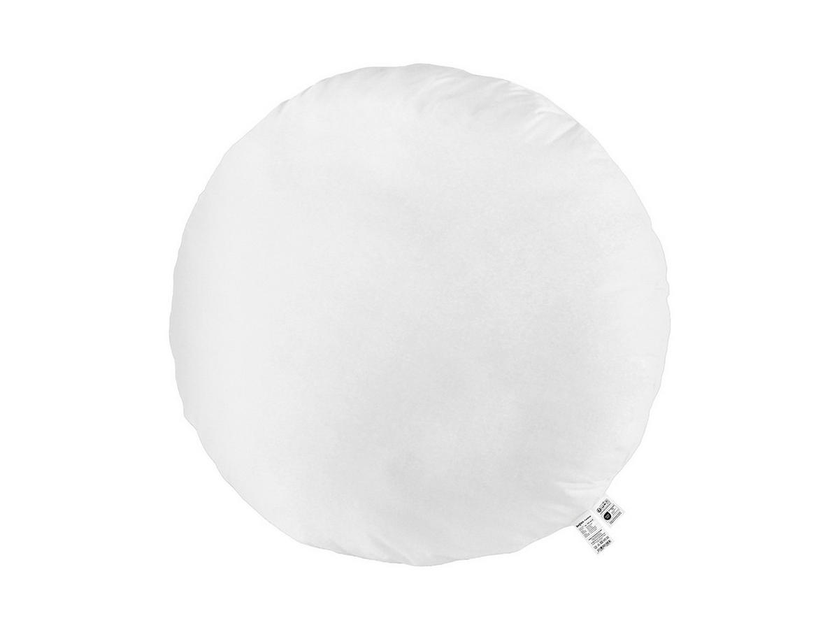 BODEN-/RUNDKISSEN Rund PublikUp gefüllt mit Schaumstoffflocken 80 cm Ø - Weiß, Naturmaterialien/Textil (80cm) - beties Heimtextil