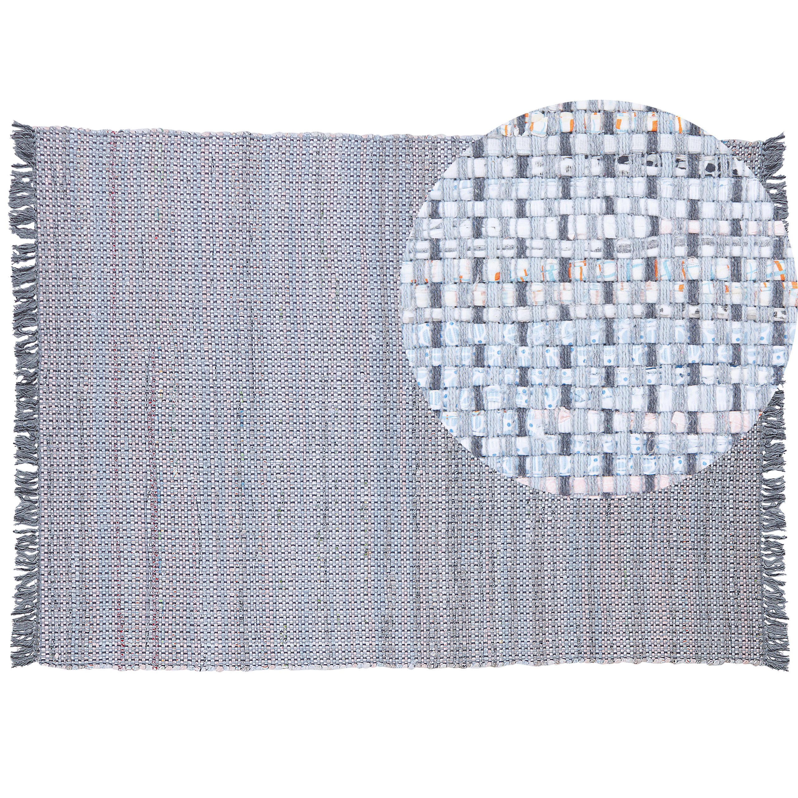 MATTA flätad Besni 230/160 cm - Grå, Textil (160/230cm) - Beliani
