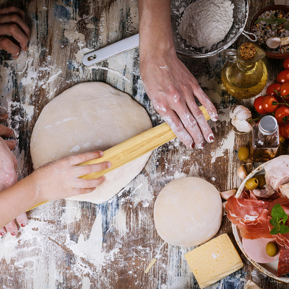 TEIGROLLER - Hellbraun, Holz (3.5cm) - Relaxdays