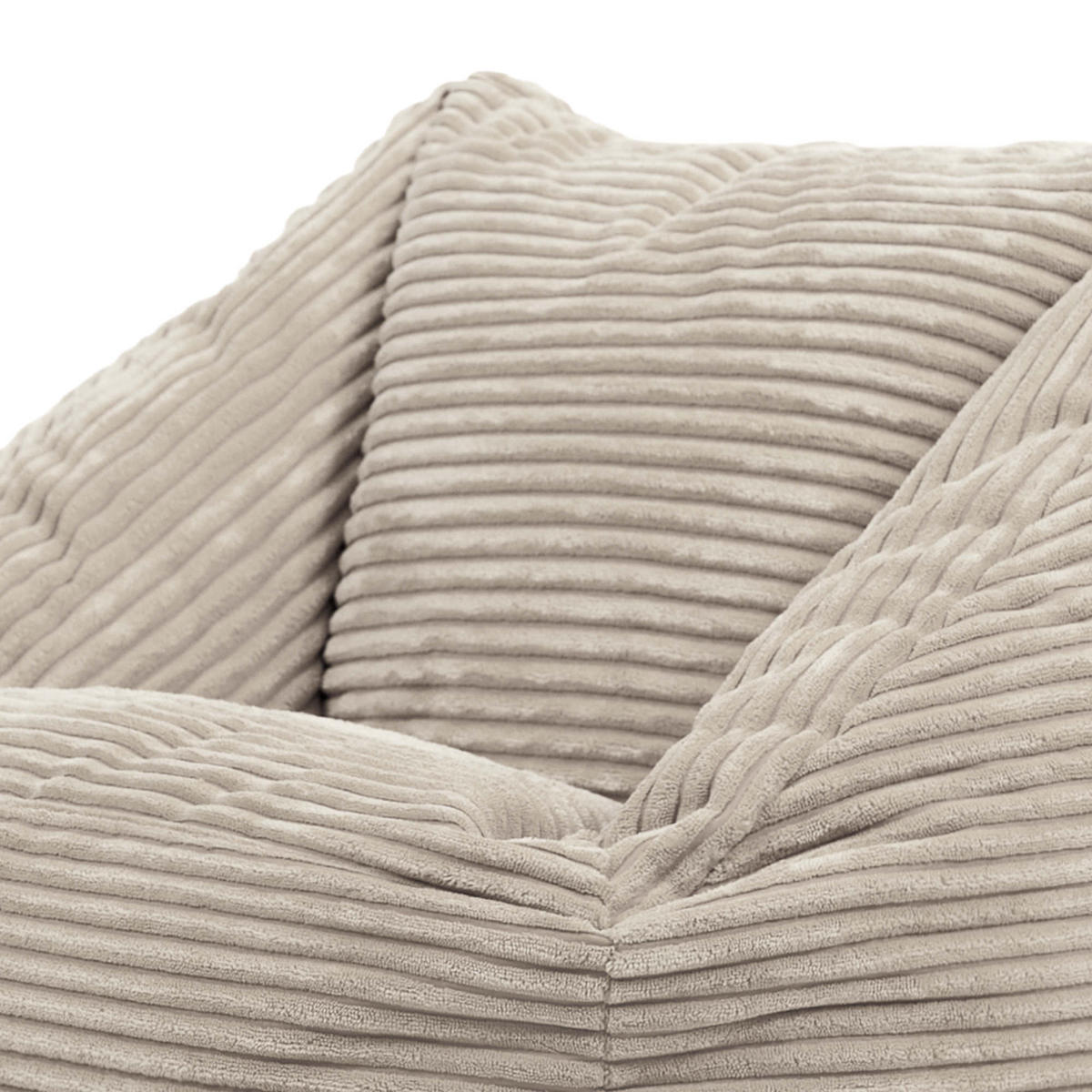 SITZSACK Flauschig für Kinder - Beige, Textil (55/44/55cm) - icon