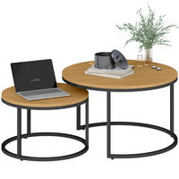 COUCHTISCH DE-15793 industrieller Stil Braun - Braun, Metall (78.5/78.5/46.5cm) - ComfortXL
