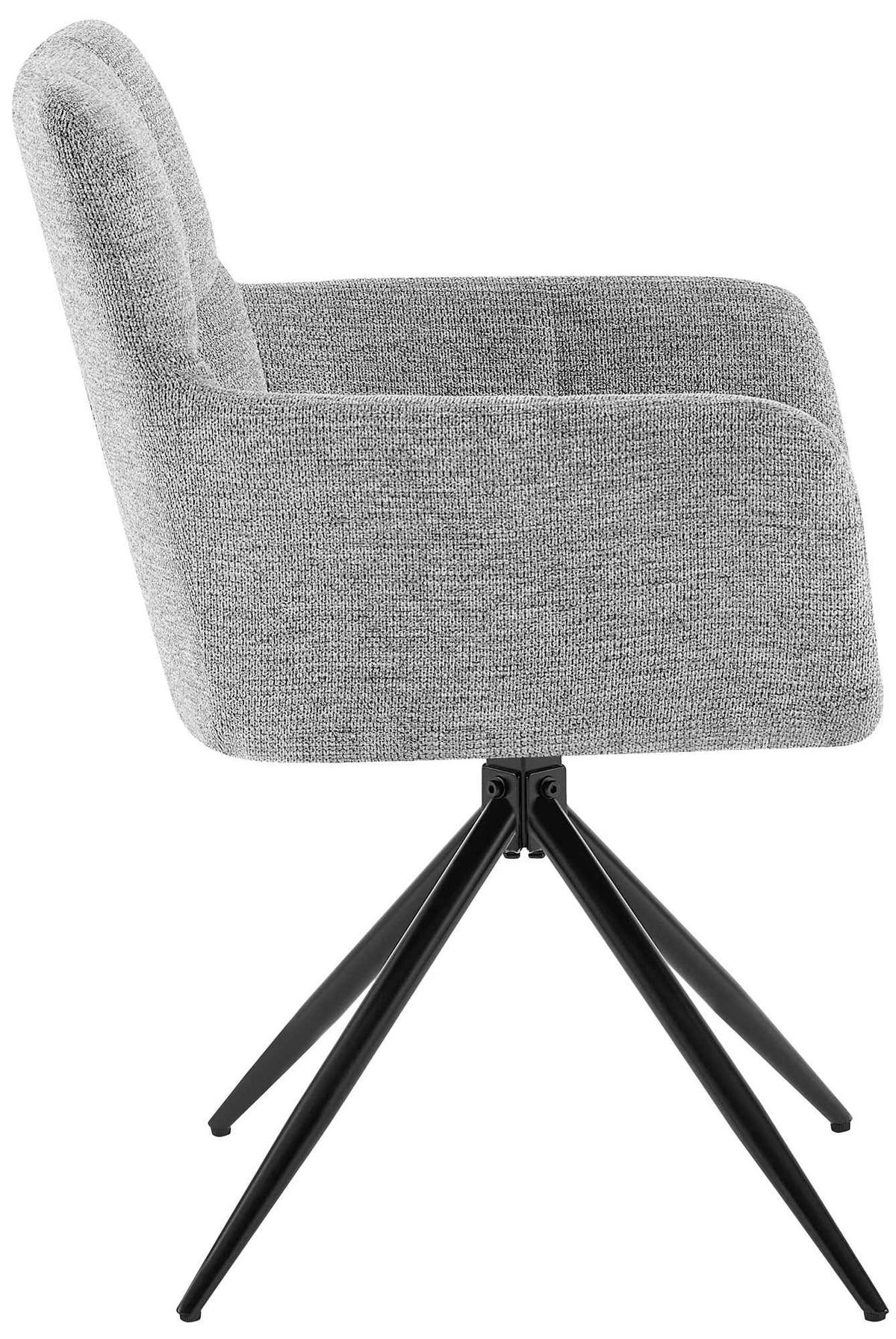 ESSZIMMERSTUHL Debas Stoff Hellgrau Wohnzimmerstuhl - Hellgrau, Textil (59/87/59cm) - DELUKE