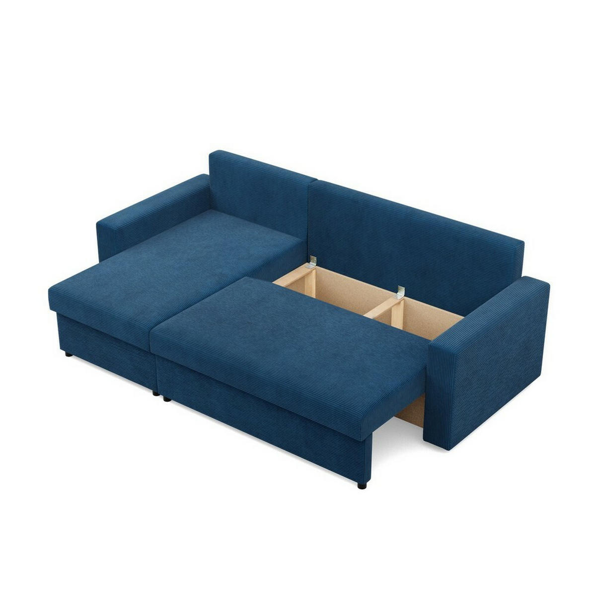 ECKSOFA Neo mit gerader Armlehnen dunkelblau - Dunkelblau, Textil (231/140cm) - SIMKAM Furniture