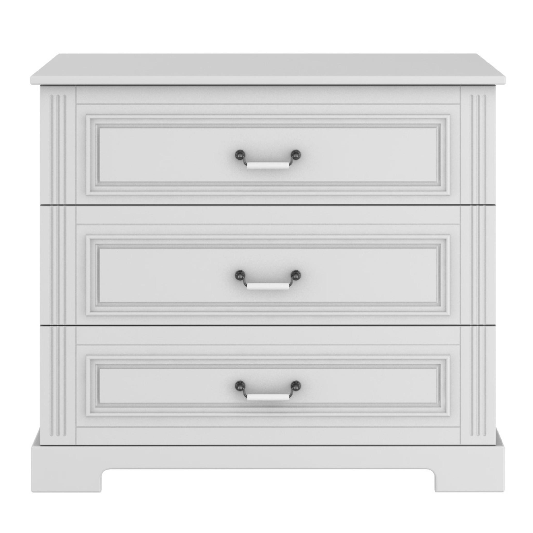 KINDERKOMMODE Ines – rustikale Eleganz und Funktionalität Weiß - Weiß, Holzwerkstoff (102/90/51cm) - RAUMHIRSCH FURNITURE