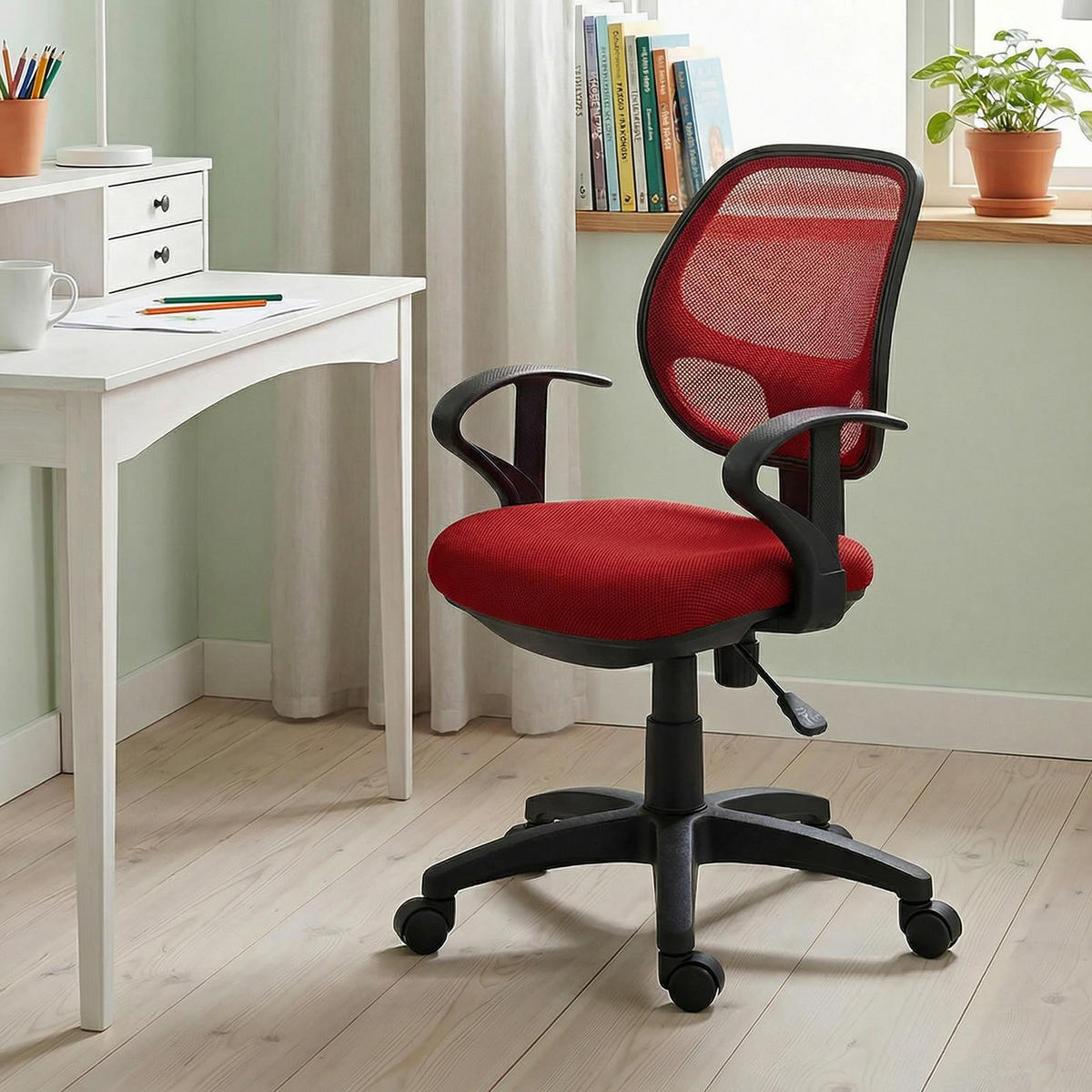 KINDERDREHSTUHL COOL rot - Rot, Textil (58/97/58cm) - IDIMEX