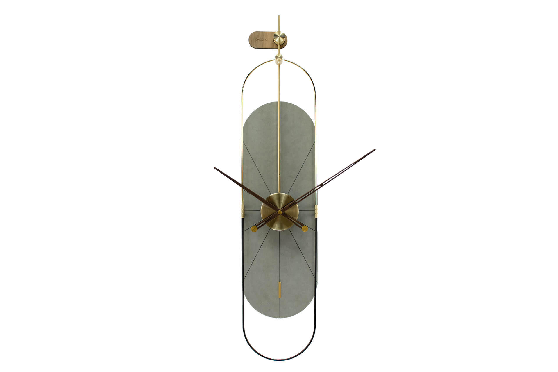 WANDUHR Design Grau 20/90 cm - Grau, Holzwerkstoff/Metall (2.71/90/2cm) - ONZENO