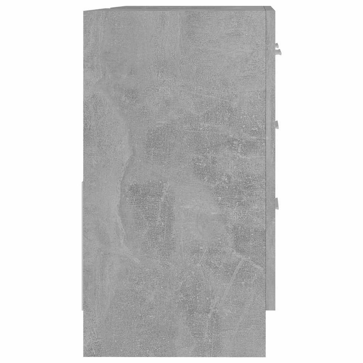 WASCHBECKENUNTERSCHRANK Betongrau 63/30/54 Cm Holzwerkstoff - Grau, Holzwerkstoff (30/54/63cm) - vidaXL