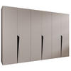 DREHTÜRENSCHRANK 202/300/52 6-türig - Beige/Schwarz, Holz/Metall (300/202/52cm) - Abiks Möbel