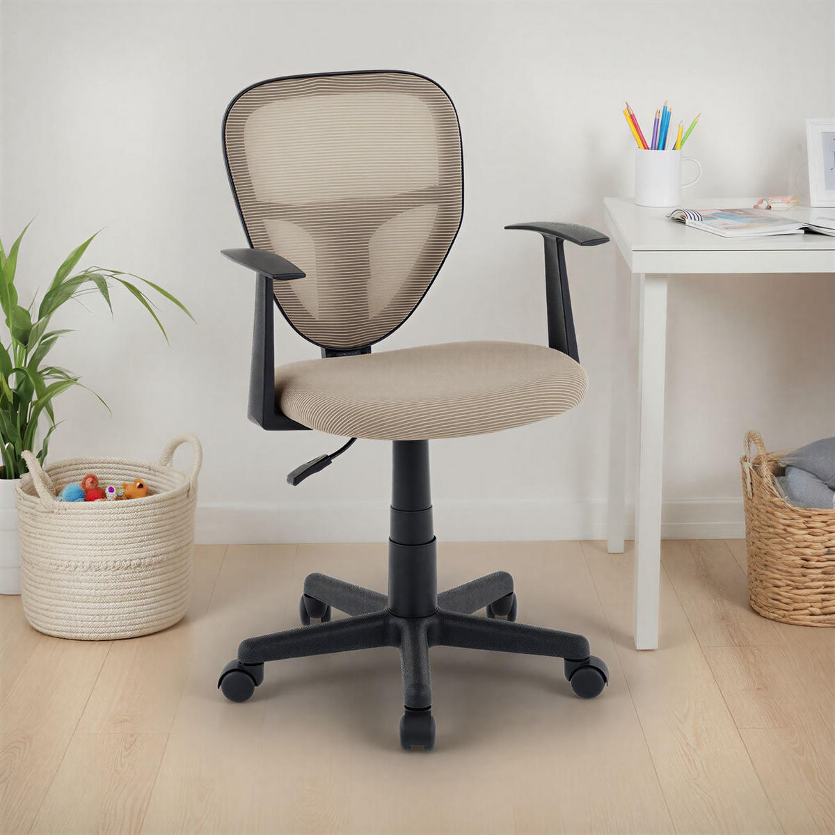 KINDERDREHSTUHL STUDIO - Taupe, Textil (53/92/52cm) - IDIMEX