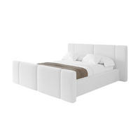 POLSTERBETT mit Bettkasten, Fußteil und Lattenrost, Bett mit Matratze H3/H4 - RIVO-Z 180x200 Weiß - Weiß, Holzwerkstoff/Textil (180/200cm) - ALTDECOR