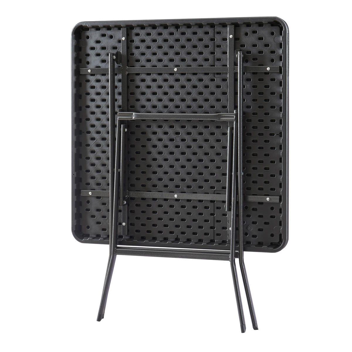 KLAPPTISCH Mark - Schwarz, Kunststoff/Metall (78/78/74cm) - [en.casa]