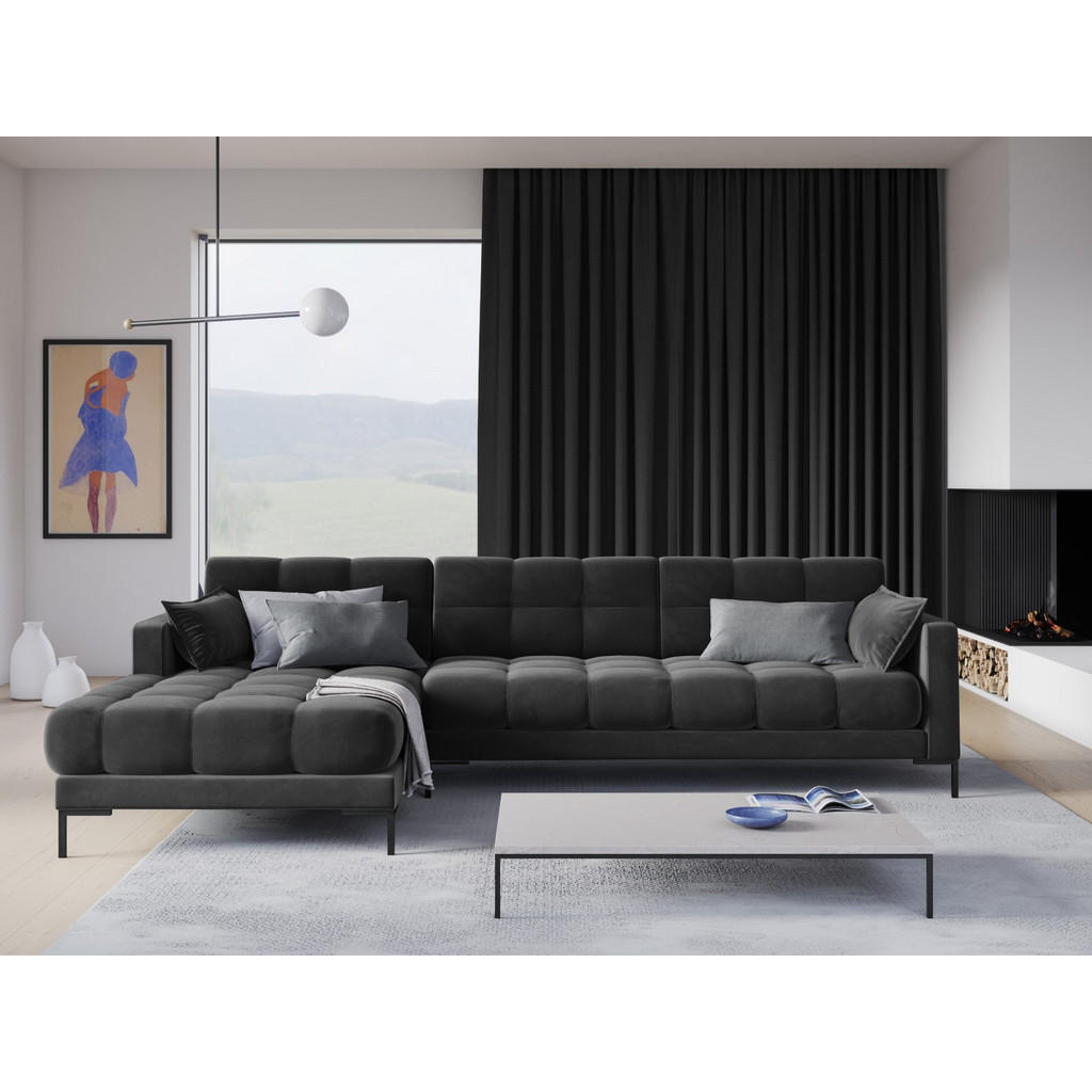 Thumbnail - Micadoni Ecksofa, Dunkelgrau, Textil, 5-Sitzer, L-Form, 293x185 cm, Hergestellt in Europa, Oeko-Tex®, Wohnzimmer, Sofas ...