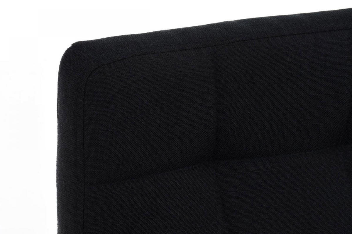 BARHOCKER Stoff Schwarz - Eukalyptusholzfarben/Schwarz, Holz/Textil (42/94/49cm) - CLP