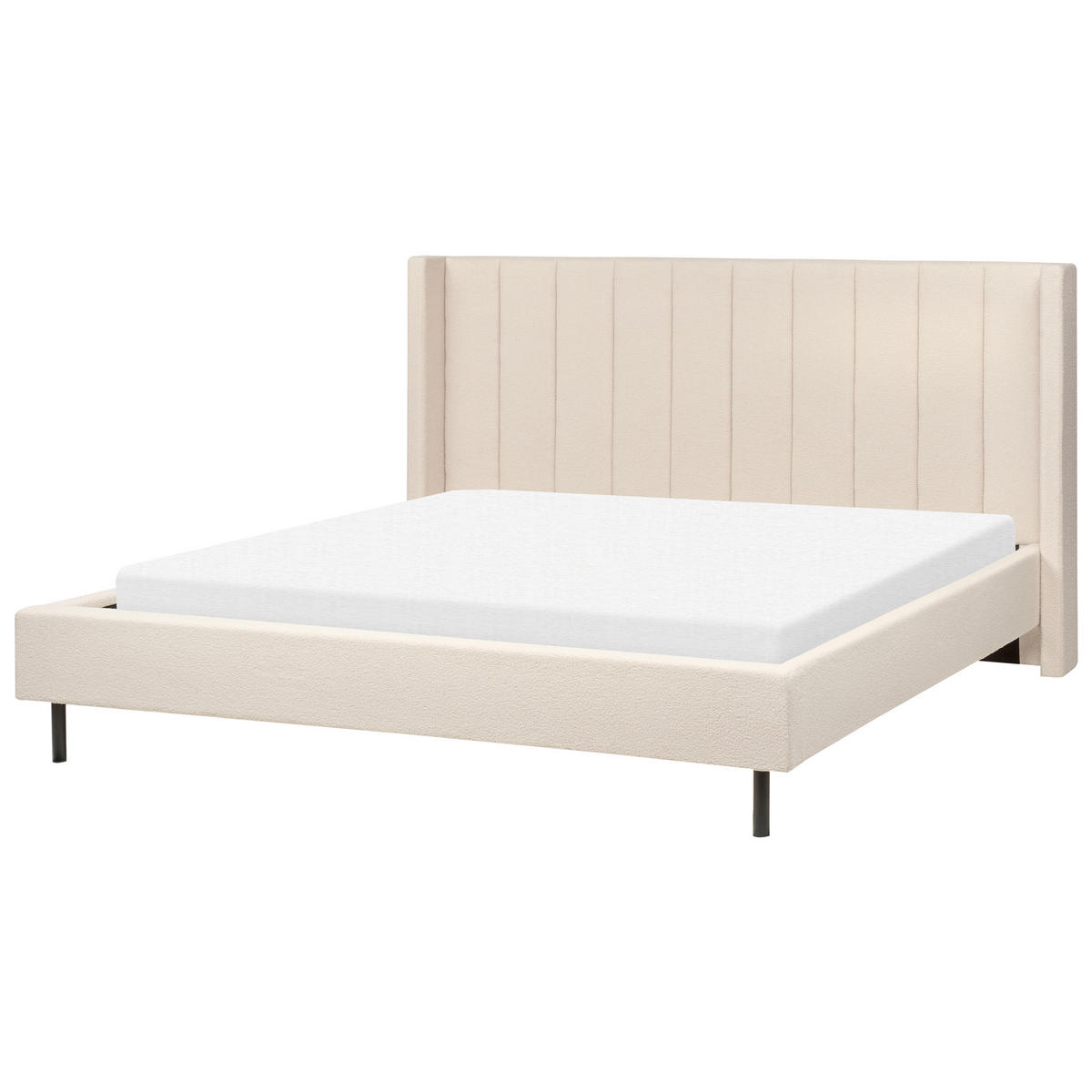 POLSTERBETT mit Lattenrost 180/200 cm Beige Villette - Beige, Textil (180/200cm) - Beliani