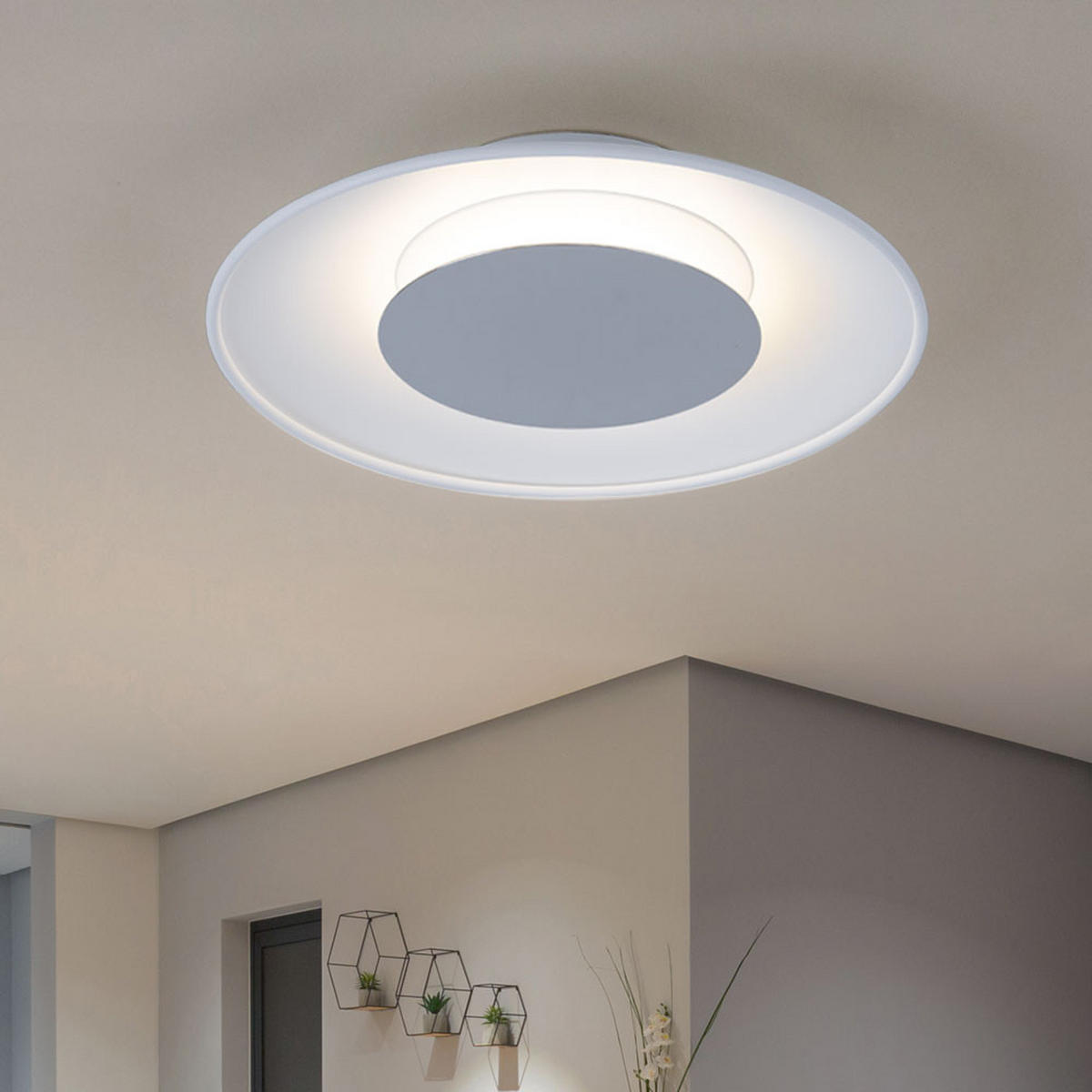 LED DECKENLEUCHTE Glas Weiß - Weiß, Glas (30/30/6cm) - Wofi