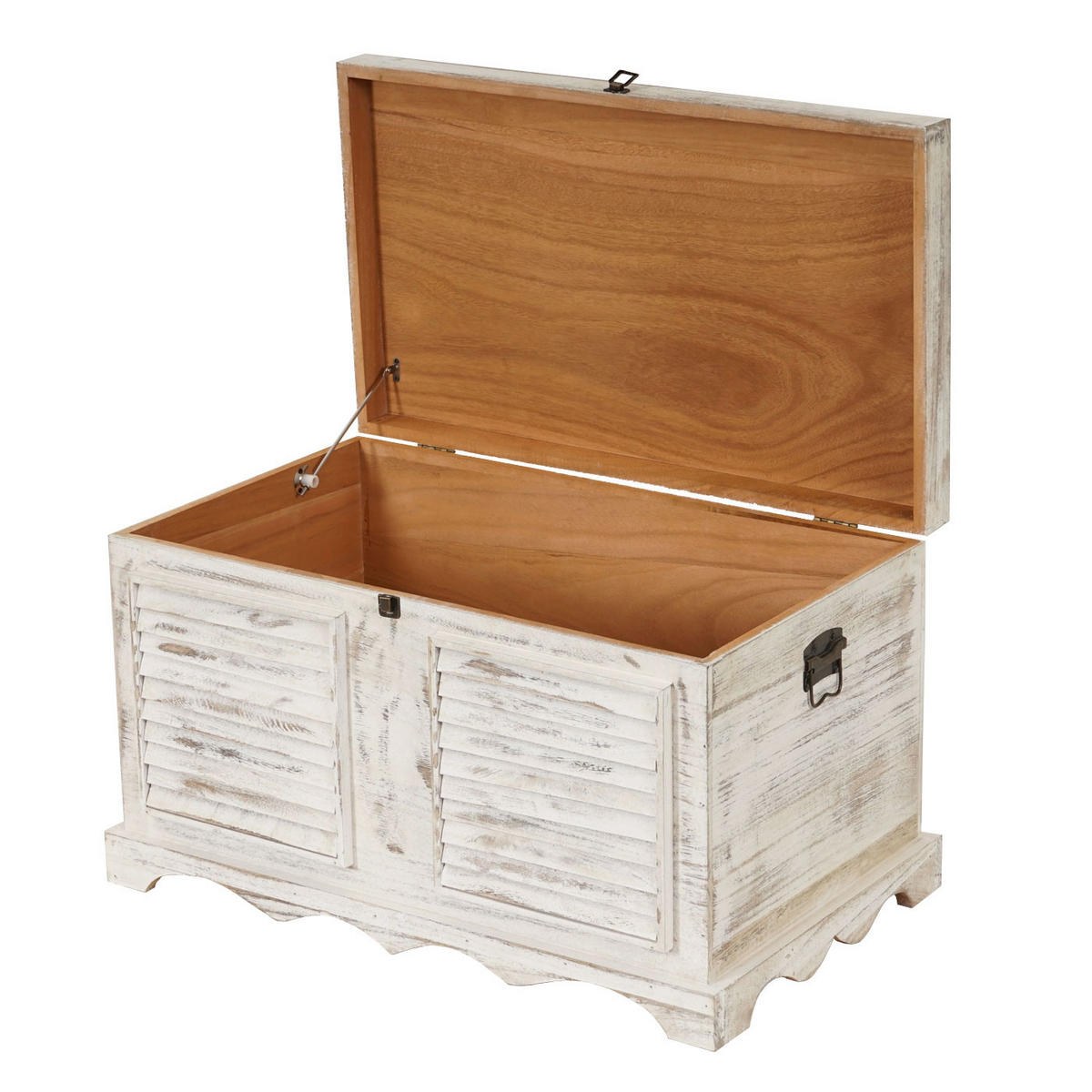 HOLZTRUHE Cremeweiß - Weiß, Holz (76/50/45cm) - MCW