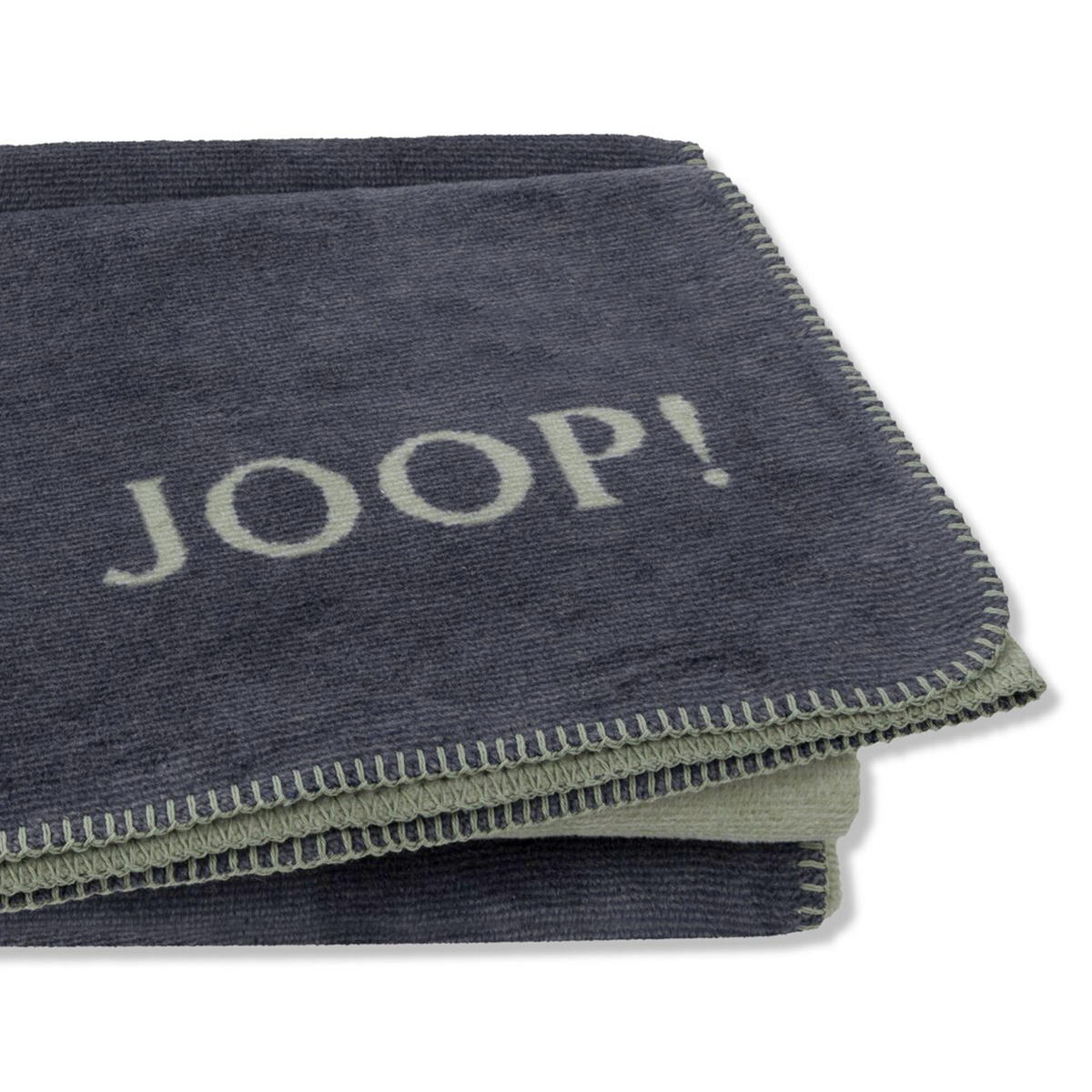 WOHNDECKE MELANGE-DoubleFace Navy-Oliv 150 x 200cm - Blau, Textil (150/200cm) - Joop!