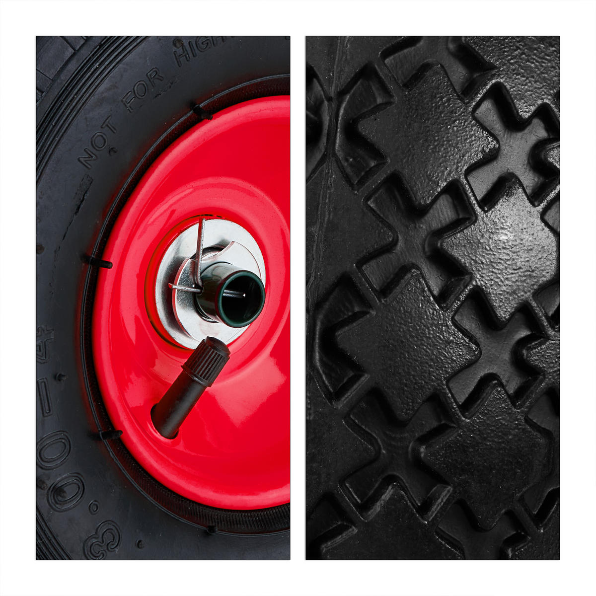 HANDWAGEN - Dunkelgrün, Kunststoff/Metall (50/50/110cm) - Relaxdays