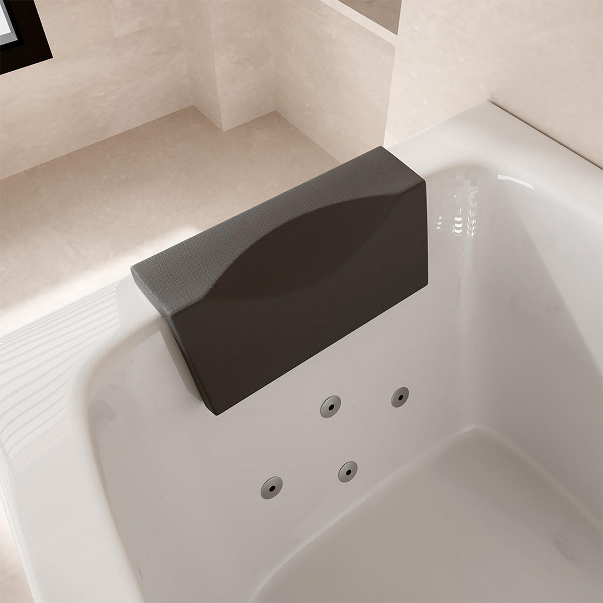 WHIRLPOOL NOOR - Weiß, Keramik (173/84/80cm) - Home Deluxe