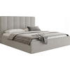 POLSTERBETT Amira Slim mit Bettkasten, Grau Boucle 200x200 cm - Birkefarben/Hellgrau, Holz/Holzwerkstoff (200/200cm) - WFL GROUP