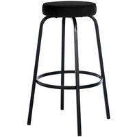 BARHOCKER Samt Schwarz - Schwarz, Textil/Metall (54/77/54cm) - CLP