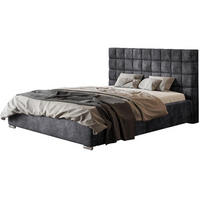 POLSTERBETT Porto mit Kopfteil, 180x200 cm, Doppelbett mit Bettkasten und Lattenrost aus Holz, Velourstoff Rosa - Pink, Holz/Textil (180/200cm) - Alpi-Möbel