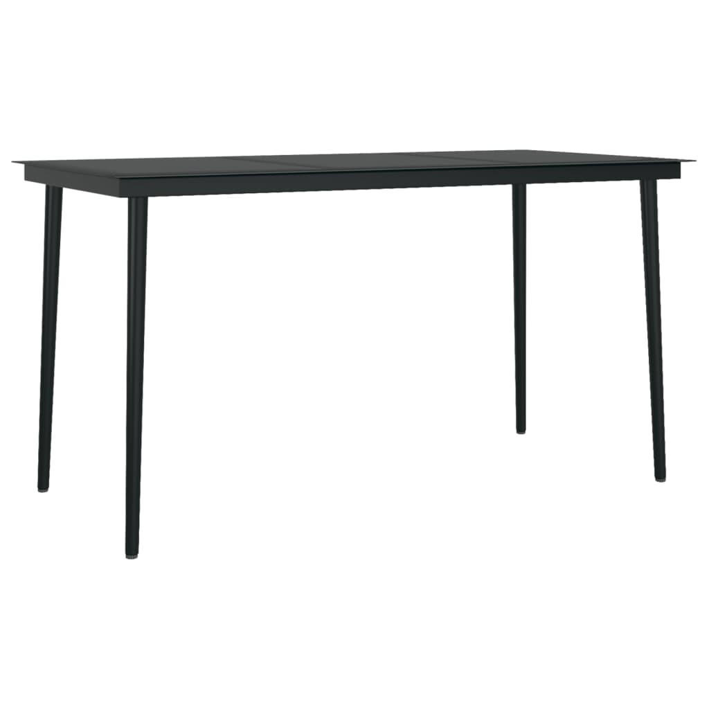 GARTENTISCH Tischrod 70/74/140 cm - Schwarz, Naturmaterialien (140/70/74cm) - ZMH