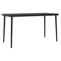 GARTENTISCH Tischrod 70/74/140 cm - Schwarz, Naturmaterialien (140/70/74cm) - ZMH