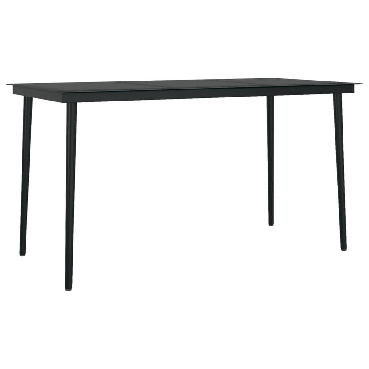 GARTENTISCH Tischrod 70/74/140 cm - Schwarz, Naturmaterialien (140/70/74cm) - ZMH