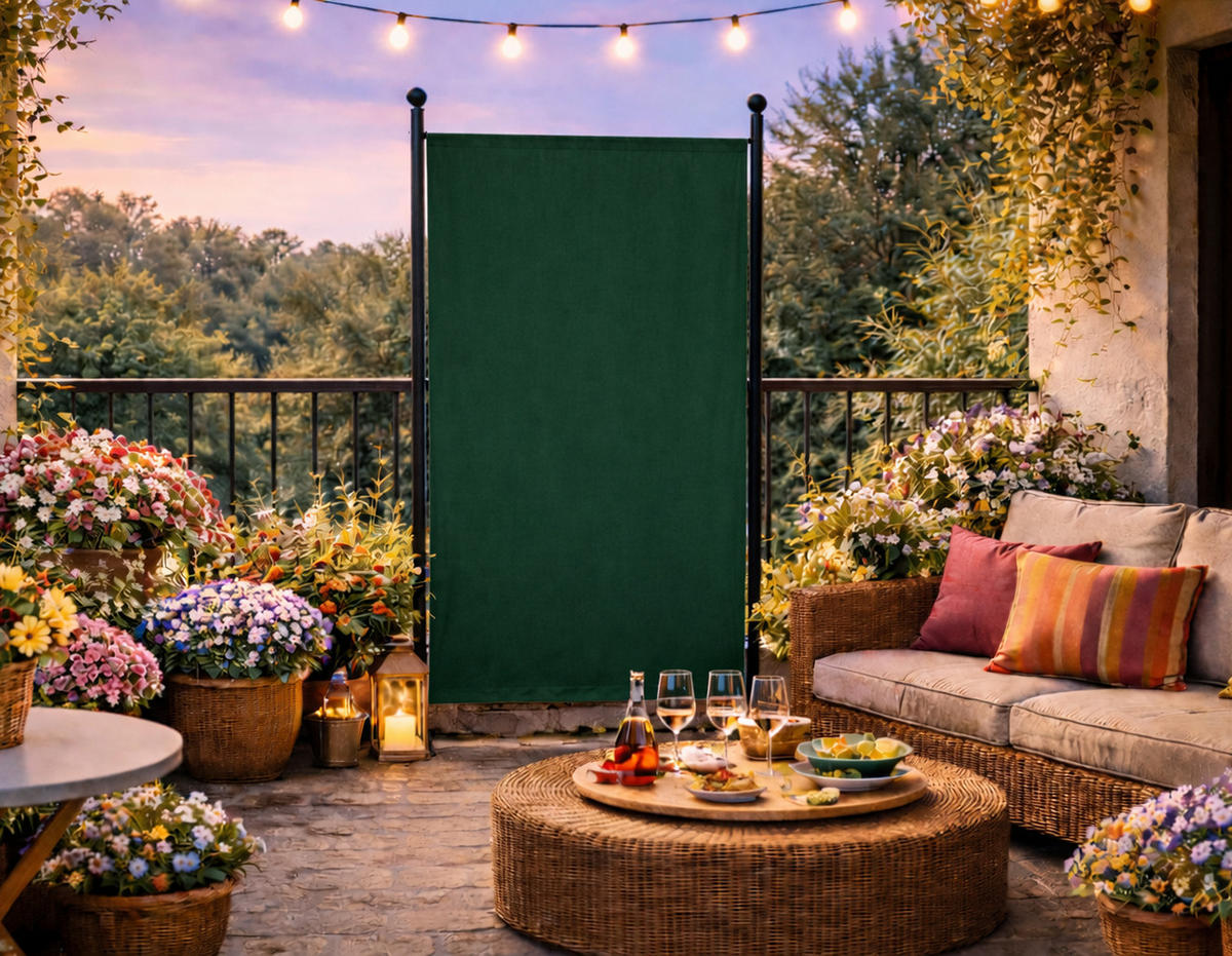 PARAVENT 1-tlg. 180x78 cm Grün - Grün, Metall (78/180cm) - QUICK STAR