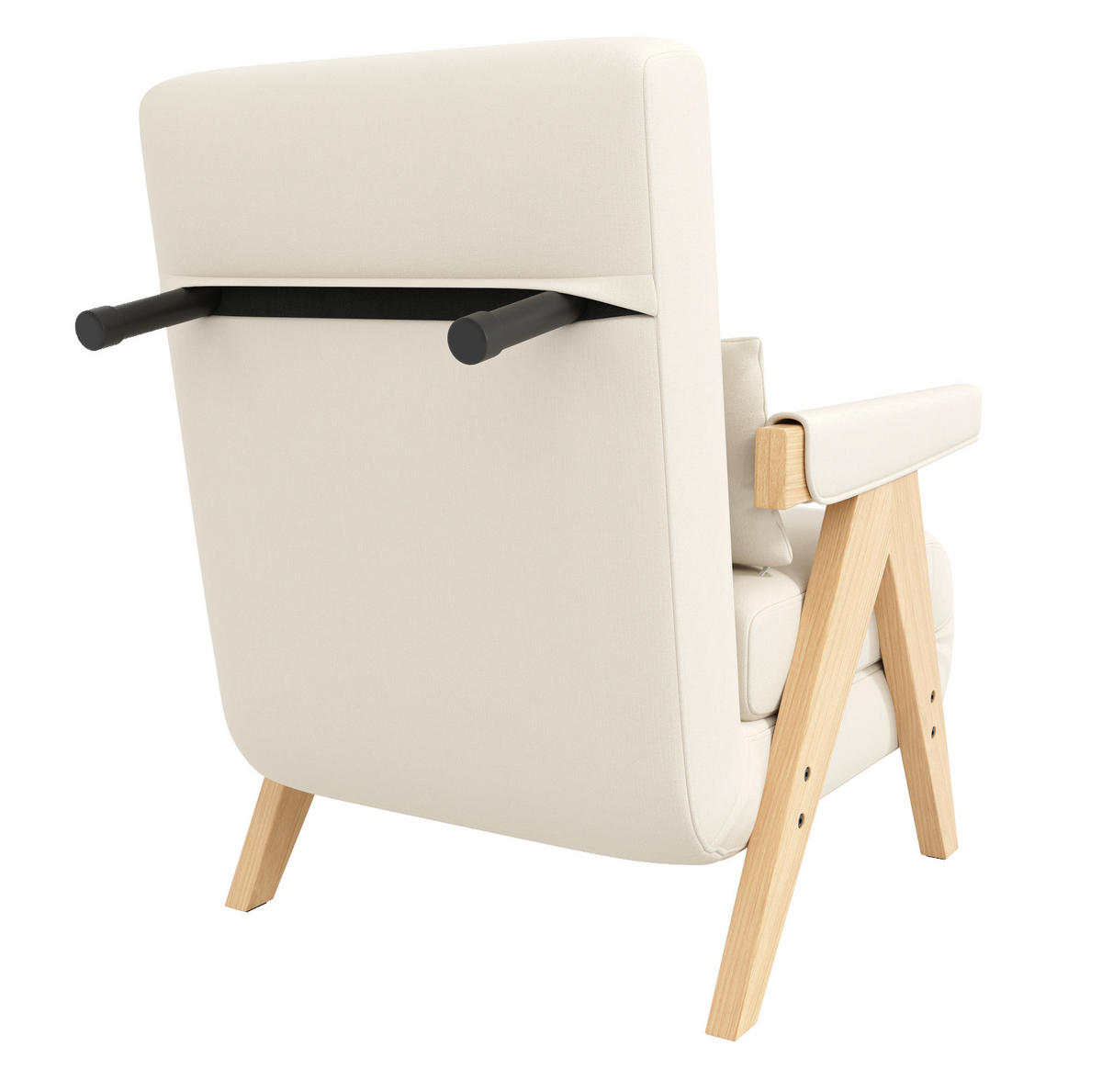 SESSEL 87/64/60 cm in Beige mit Schlaffunktion und verstellbarer Rückenlehne - Beige, Textil (87/64/60cm) - Flora Grace