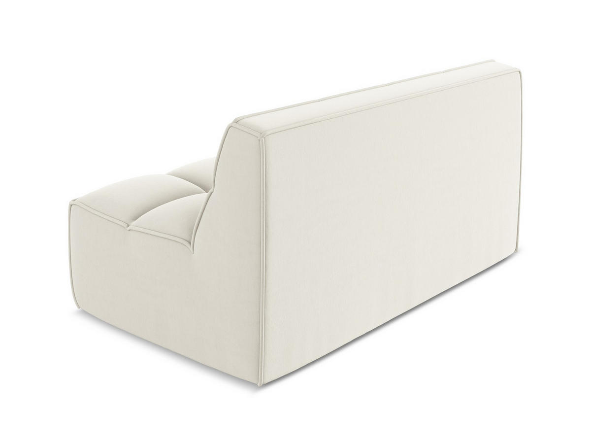 2-SITZER-SOFA Samt Stoff Beige - Beige/Creme, Kunststoff/Textil (160/75/93cm) - Makamii