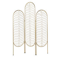 SEPARATOR DE CAMERĂ 3 piese auriu 120 cm 160 cm Pescia - auriu, metal (120/160/1cm) - Beliani