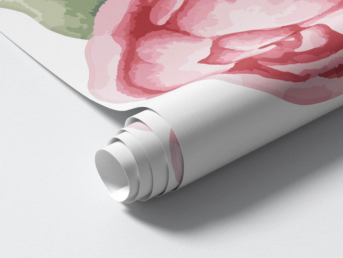 WANDAUFKLEBER 80x102cm - Pfingstrosen - Multicolor, Kunststoff (80/102/0.1cm) - Wallfluent