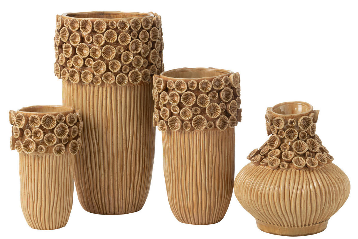 VASE OCHRION - Töpferei - Gelb - L - Ø 31 cm - Gelb, Keramik (56.5cm) - J-Line