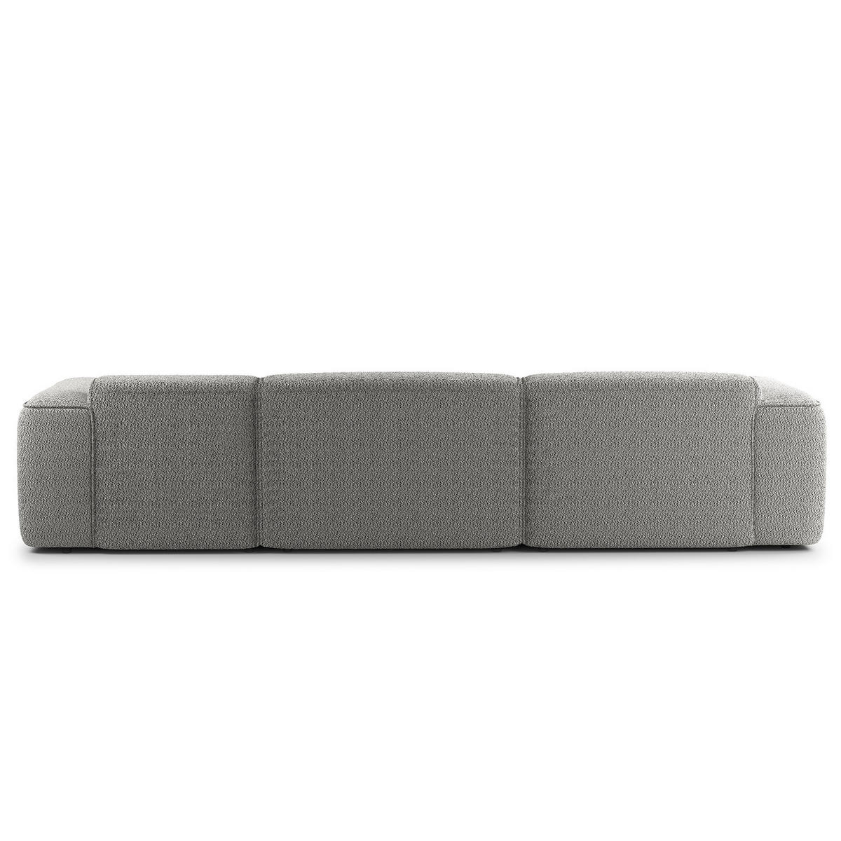 3-SITZER ECKSOFA mit Longchair - Schwarz/Grau, Kunststoff/Textil (317/173cm) - home24