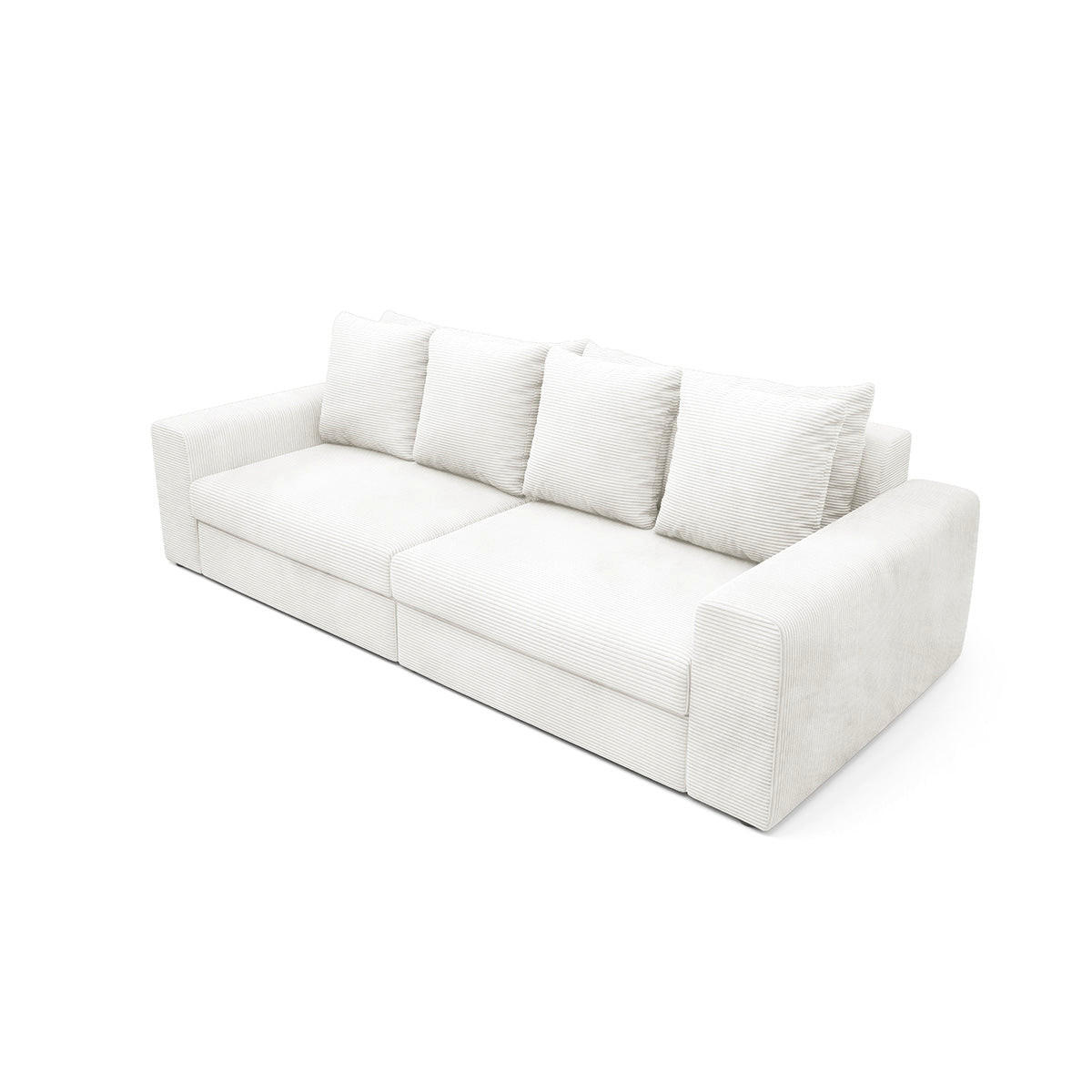 SOFA Paola 3 Sitzplätze Weiß - Weiß, Holz (272/86/120cm) - Petits-meubles